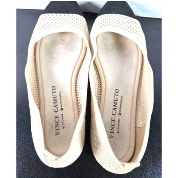 Vince Camuto Women's Beige and Black Ballet Flats, Size 11M - Picture 1 of 7